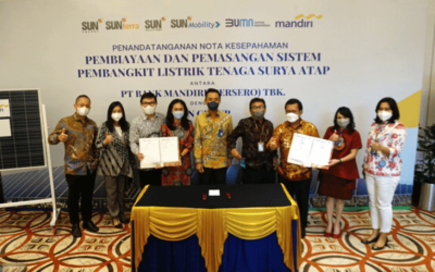 Bank Mandiri dan Grup SUN Energy Tandatangani Nota Kesepahaman Green Financing dan Perluas Pemanfaatan Sistem PLTS Atap